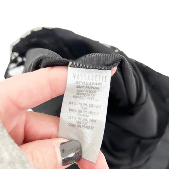 Vintage Vassarette Black Slip Tank Top Sz M - Picture 5 of 7